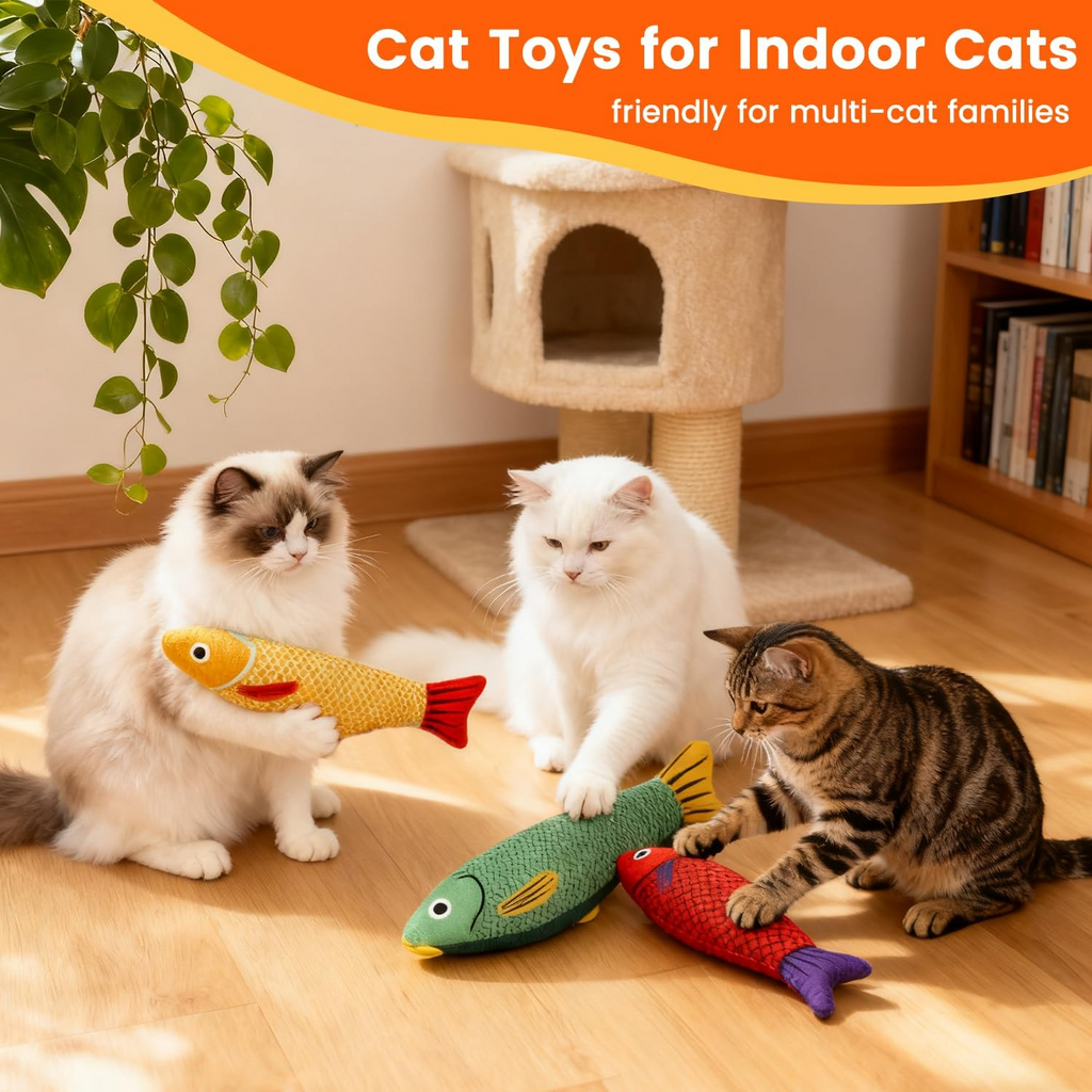 Catnip Fish Toy - Realistic Interactive Cat Teaser