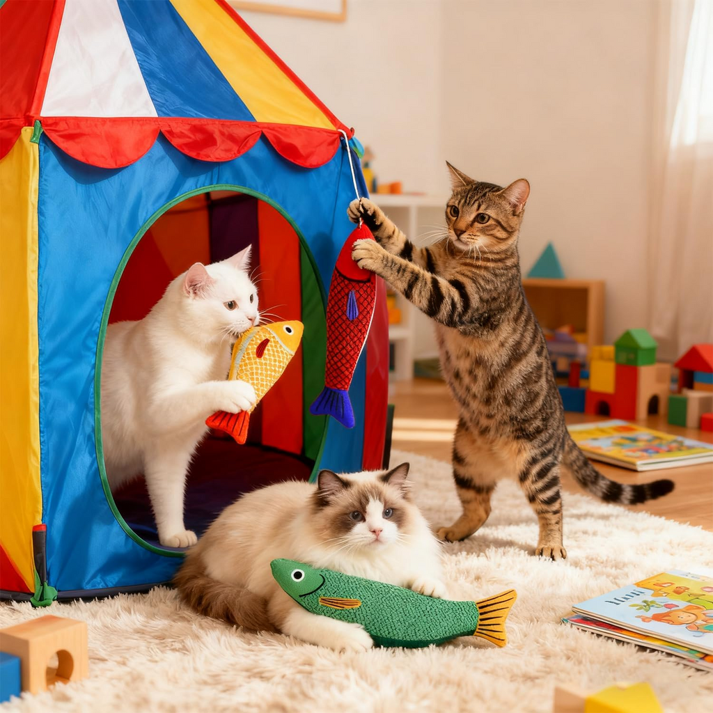 Catnip Fish Toy - Realistic Interactive Cat Teaser