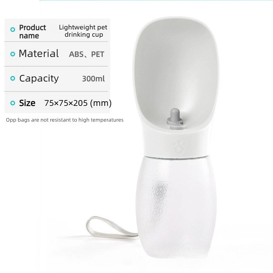 Portable Pet Water Bottle - 300ml Travel Dog Water Dispenser for Outdoor Walking