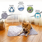 2PC Washable Puppy Training Pads with Pheromones - Leak-Proof, Odor-Control, Non-Slip for Dogs & Cats (with Pet Hair Removal Gloves)