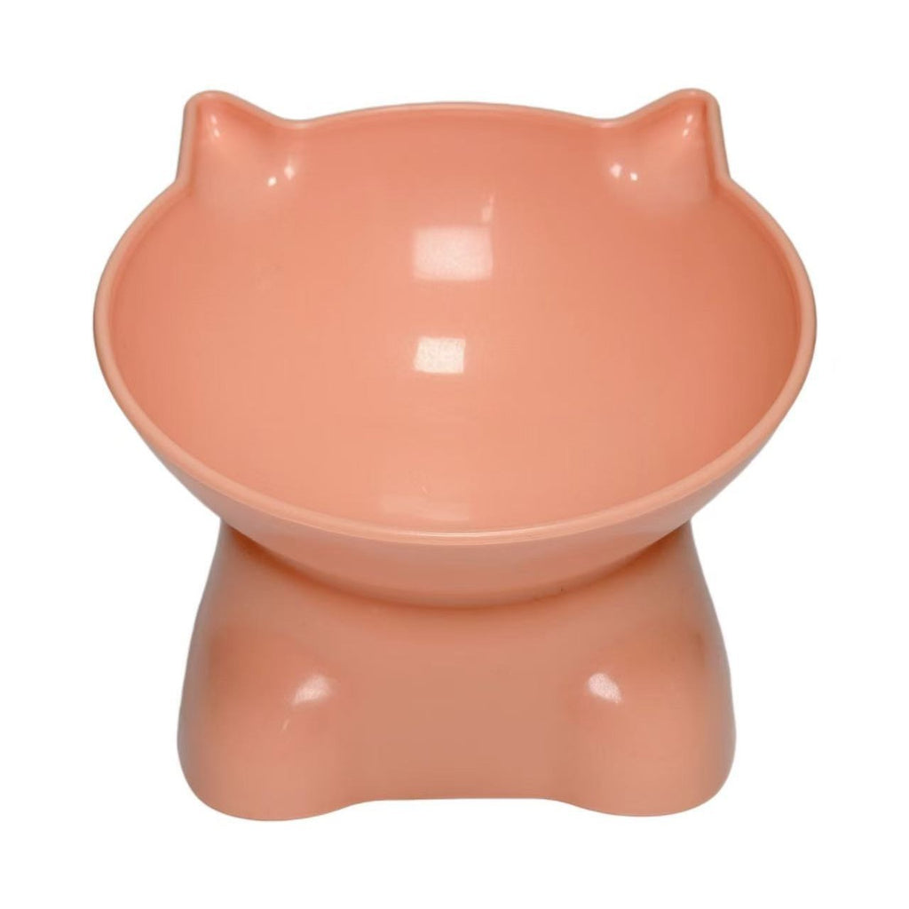 Elevated Stainless Steel Pet Bowl - Ergonomic Raised Cat Dog Feeder with Anti-Slip Base