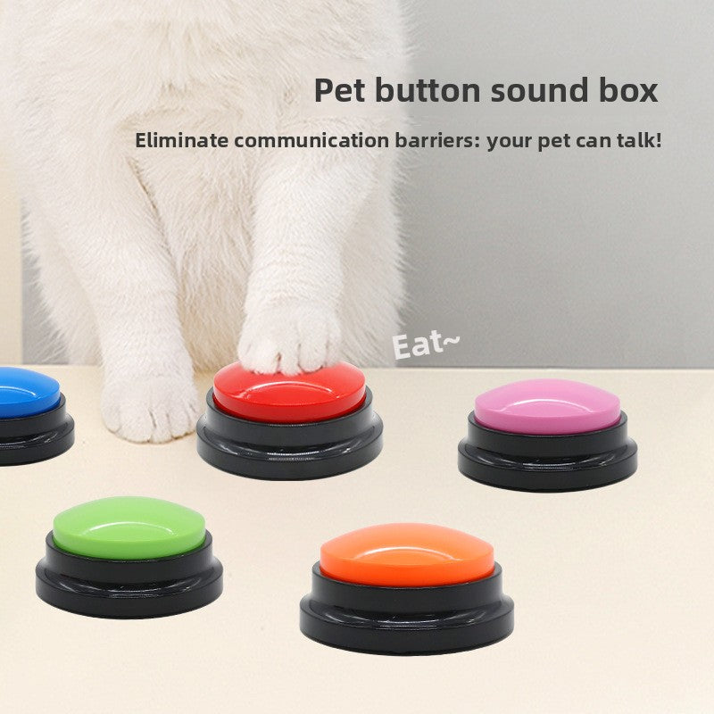 Pet Communication Training Buttons - Recordable Sound Buttons for Dogs & Cats