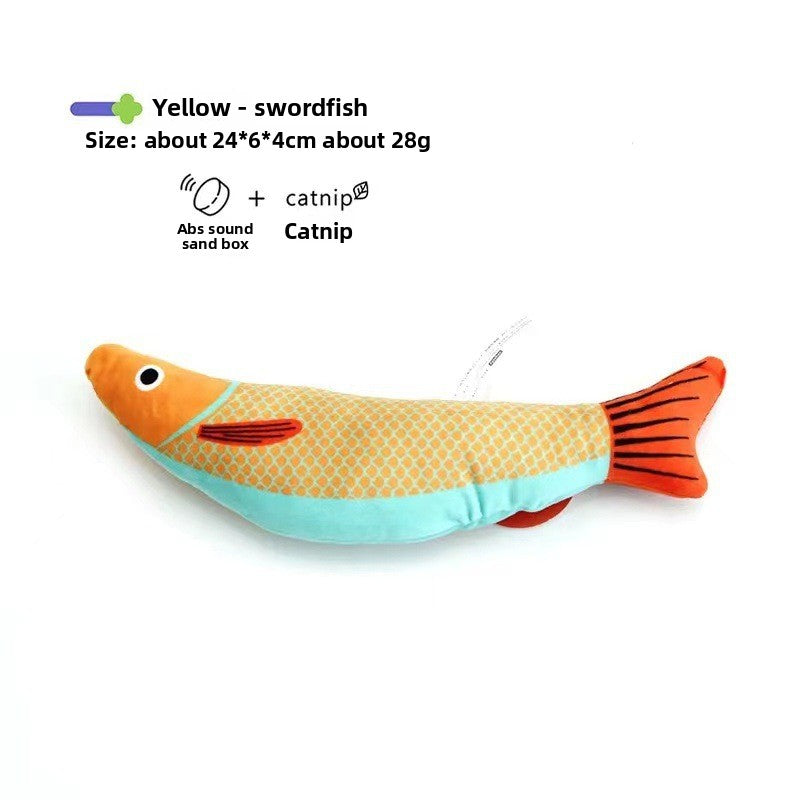 Catnip Fish Toy - Realistic Interactive Cat Teaser