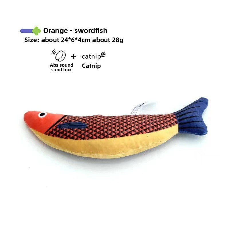 Catnip Fish Toy - Realistic Interactive Cat Teaser