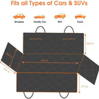 Waterproof Dog Car Seat Cover for Back Seat, Heavy Duty Oxford Pet Hammock, Washable Anti-Dirty Car Protector for Dogs & Pets