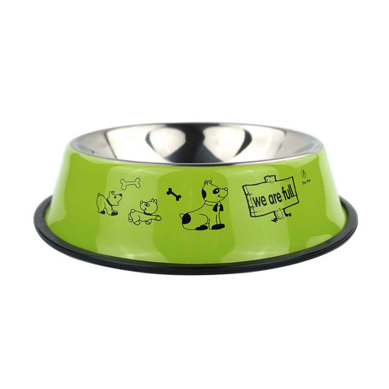 Non-Slip Stainless Steel Dog & Cat Bowl | Large Pet Food Basin