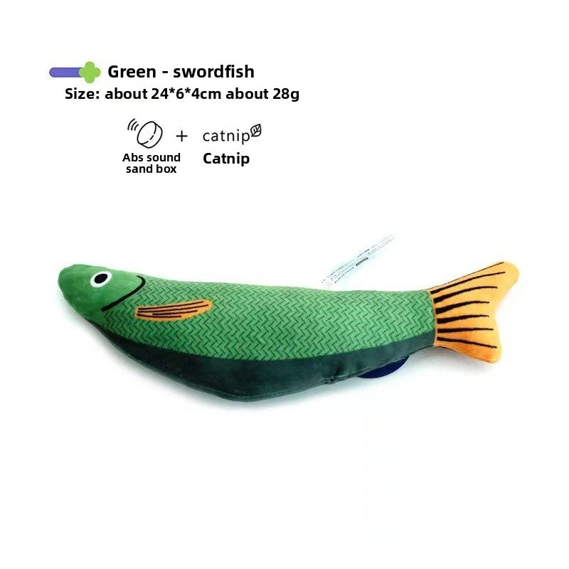 Catnip Fish Toy - Realistic Interactive Cat Teaser