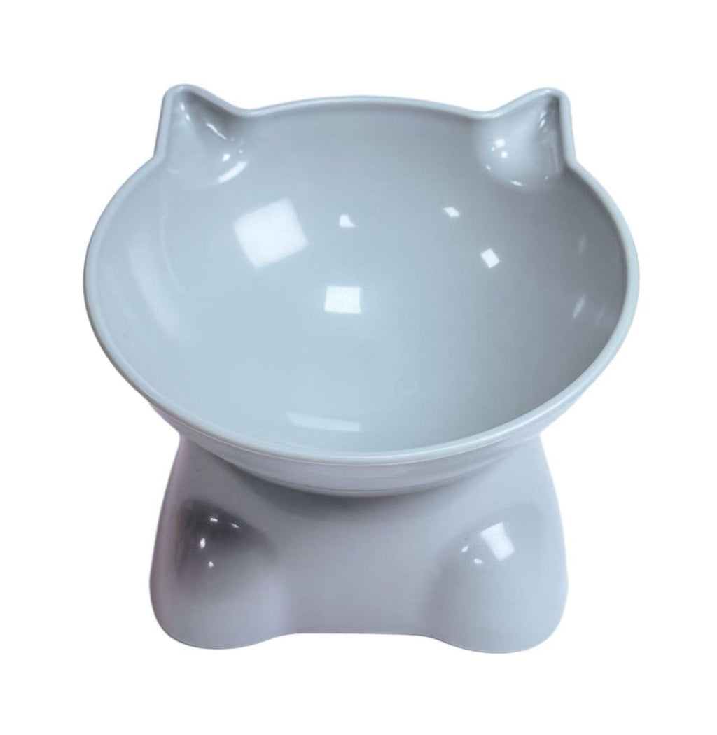 Elevated Stainless Steel Pet Bowl - Ergonomic Raised Cat Dog Feeder with Anti-Slip Base