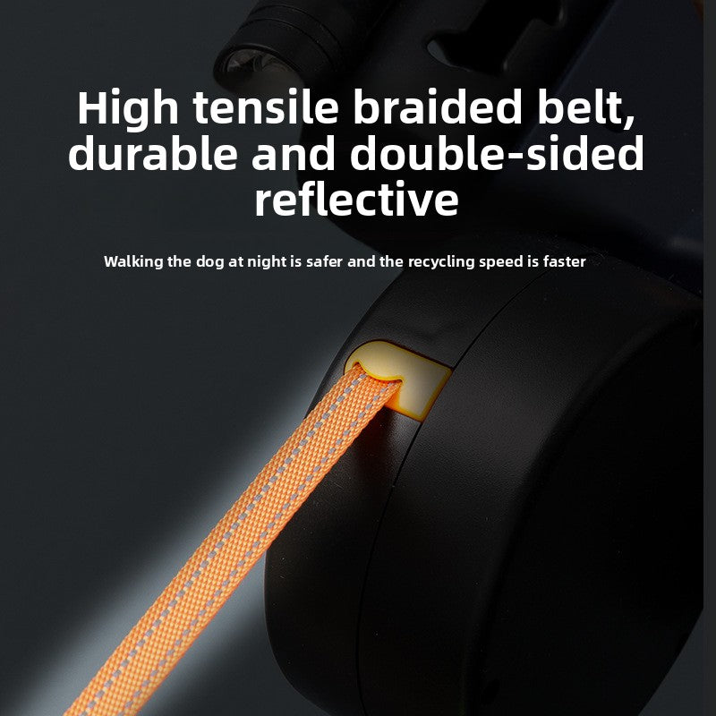 Dual Retractable Dog Leash - 2-in-1 with LED Light & Storage
