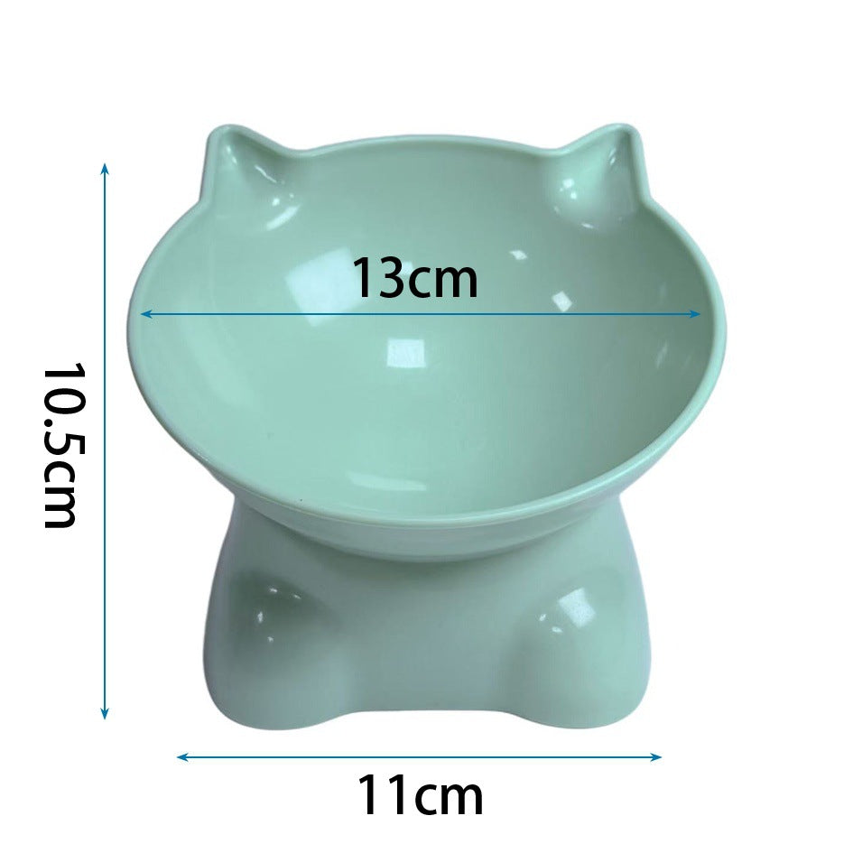 Elevated Stainless Steel Pet Bowl - Ergonomic Raised Cat Dog Feeder with Anti-Slip Base