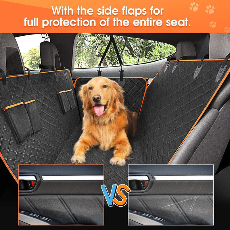 Waterproof Dog Car Seat Cover for Back Seat, Heavy Duty Oxford Pet Hammock, Washable Anti-Dirty Car Protector for Dogs & Pets